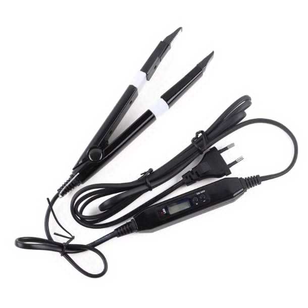 V light hair extension removal tool with pliers and cord for keratin bond removal.